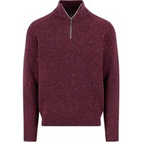 Fynch Hatton Troyer Donegal Sweater - Wine - 2XL