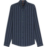 Boss Rickert_M Cotton Flannel Shirt - Navy - 2XL
