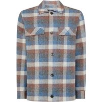 Remus Uomo Regular Fit Brushed Cotton Shacket - Blue - L