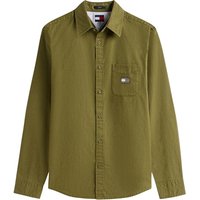 Tommy Jeans Regular Fit Washed Twill Shirt - Green - S