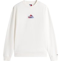 Tommy Jeans Mountain Logo Embroidery Terry Sweatshirt - Beige - L