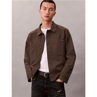 Calvin Klein Jeans Relaxed Cotton Twill Overshirt - Grey - XS