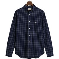 Gant Classic Poplin Check Shirt - Blue - M
