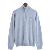 Gant Superfine Lambswool Half Zip Sweater - Blue - XL