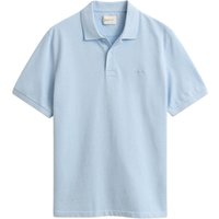 Gant 2 Tone Ss Polo Shirt - Sky Blue - M