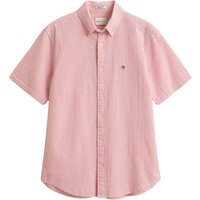 Gant Seersucker Stripe Ss Shirt - Pink - M