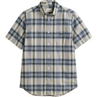 Gant Indian Madras Check Ss Shirt - Blue - M