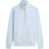 Tommy Hilfiger Flag Embroidery Terry Quarter-Zip Jumper - Blue - M