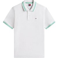 Tommy Jeans Tommy Flag Regular Fit Tipped Polo Shirt - Grey - M
