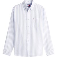 Tommy Jeans Regular Fit Stripe Oxford Shirt - Blue - XL