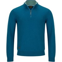 6th Sense Harry 1/4 Zip Sweater - Petrol Blue - XL