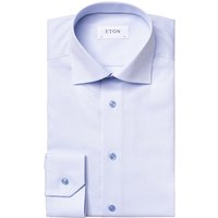 Eton Solid Signature Twill Formal Shirt - Blue - 16