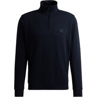 Boss Zetrust Cotton-Terry Half Zip Sweatshirt - Navy - 2XL