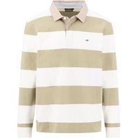 Fynch Hatton Striped Rugby Shirt - Off White - XL