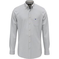 Fynch Hatton Poplin Check B.D. Shirt - Blue - M