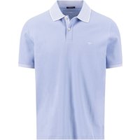 Fynch Hatton Premium Cotton Contrast Polo Shirt - Blue - M