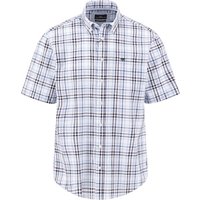 Fynch Hatton Slub Check Short Sleeved Shirt - Purple - M