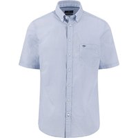 Fynch Hatton Minimal Printed Button Down Short Sleeve Shirt - Blue - M