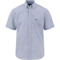 Fynch Hatton Minimal Print Button Down Short Sleeve Shirt - Blue - XL