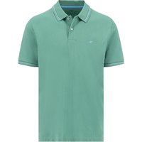 Fynch Hatton Contrast Tipping Polo Shirt - Aqua Green - M