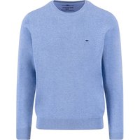Fynch Hatton Fine Knit Crew Neck Sweater - Crystal Blue - L