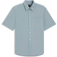 Boss Relegant_6 Short Sleeve Poplin Shirt - Blue - M