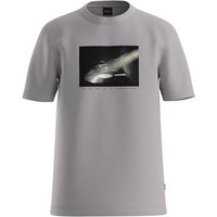 Boss Te_Dj Print T-shirt - Grey - M