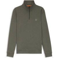 Boss Zetrust Cotton-Terry Half Zip Sweatshirt - Mushroom - L