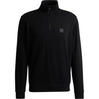 Boss Zetrust Cotton-Terry Half Zip Sweatshirt - Black - XL