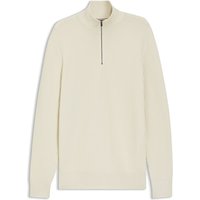 Boss H-Ulicio Cotton Quater Zip Sweater - White - 2XL