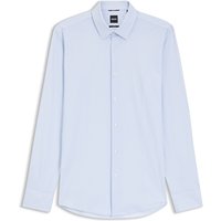 Boss P-Hank-S-Slim-fit Printed Stretch Jersey Shirt - Blue - 18