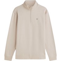 Tommy Jeans Flag Fleece Quarter-Zip Sweatshirt - Beige - S