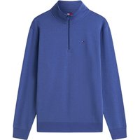 Tommy Jeans Flag Fleece Quarter-Zip Sweatshirt - Blue - L