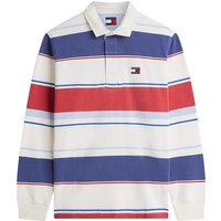 Tommy Jeans Relaxed Fit Mixed Stripe Rugby Shirt - Beige - XS