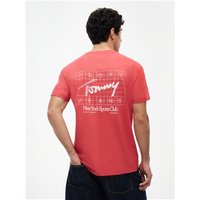 Tommy Jeans Reg Sign Flag Graphic Logo T-shirt - Red - S