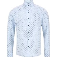 Remus Uomo Frank Tapered Slim Fit Printed Shirt - Blue - 16