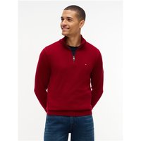 Tommy Hilfiger Pima Cotton Cashmere Blend Half Zip Sweater - Red - S