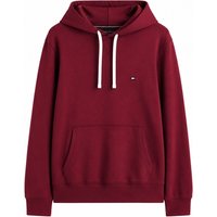 Tommy Hilfiger Peached Fleece Contrast Drawstring Hoodie - Wine - M