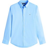 Tommy Hilfiger Flex Flannel Solid Coloured Shirt - Blue - L
