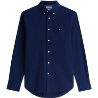 Tommy Hilfiger Flex Flannel Solid Coloured Shirt - Navy - S