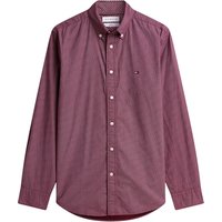 Tommy Hilfiger Flex Poplin Geo Print Regular Fit Shirt - Wine - 2XL
