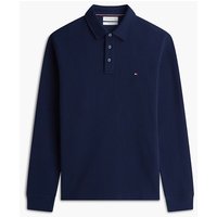 Tommy Hilfiger Regular Waffle Long Sleeve Polo Shirt - Navy - L