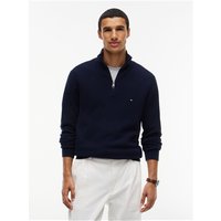 Tommy Hilfiger Pima Cotton Cashmere Blend Half Zip Sweater - Navy - M