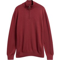 Barbour Cotton Half Zip Knitted Jumper - Orange - L