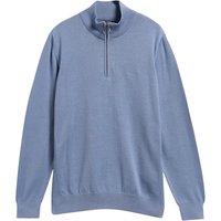 Barbour Cotton Half Zip Knitted Jumper - Tarn Blue - M