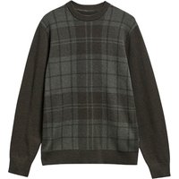 Barbour Mineral Tartan Crew Neck Jumper - Green - L