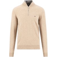 Fynch Hatton Troyer Zip Merino Cashmere - Beige - M