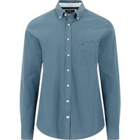 Fynch Hatton Fine Stripe Poplin B.D. Shirt - Blue - 2XL