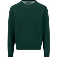 Fynch Hatton Fine Knit Cotton Crewneck Sweater - Teal - 2XL