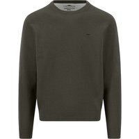 Fynch Hatton Fine Knit Cotton Crewneck Sweater - Green - M